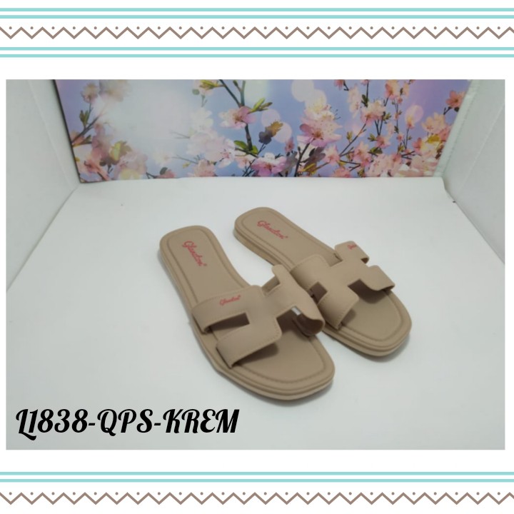 SANDAL SELOP WANITA IMPOR GLANZTON L-1838-QPS UK. 37-41