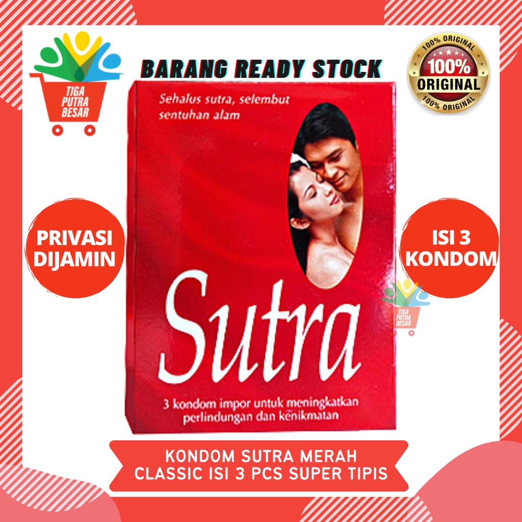 KONDOM SUTRA MERAH CLASSIC ISI 3 PCS DENGAN PELUMAS EXTRA