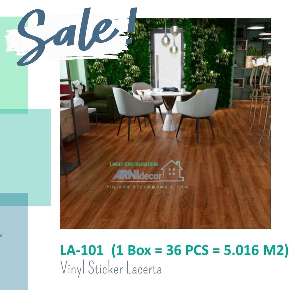 Lantai kayu vinyl sticker Lacerta