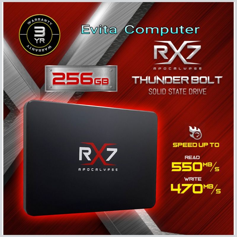 hdd ssd rx7 sata 256 gb garansi resmi 3 tahun