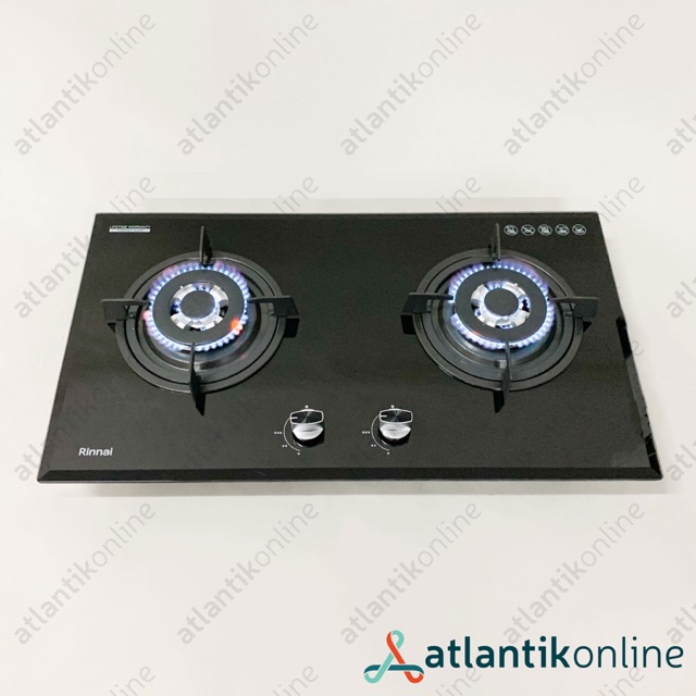 Kompor gas tanam built-in gas hob 2 tungku RINNAI RB-772RO G RB772ROG