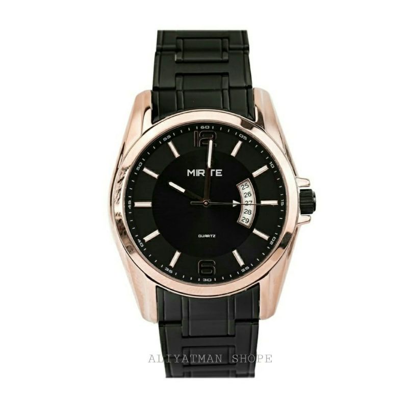 JAM TANGAN COUPLE PRIA DAN WANITA RANTAI STAINLI STEL MIRETE HITAM RISGOLD JAMNTANGANNKADUAL PRIA JAM TANGAN KASUAL WANITA FASHION COWOK/CEWEK JAM TANGAN ANTI AIR BESST SELLER