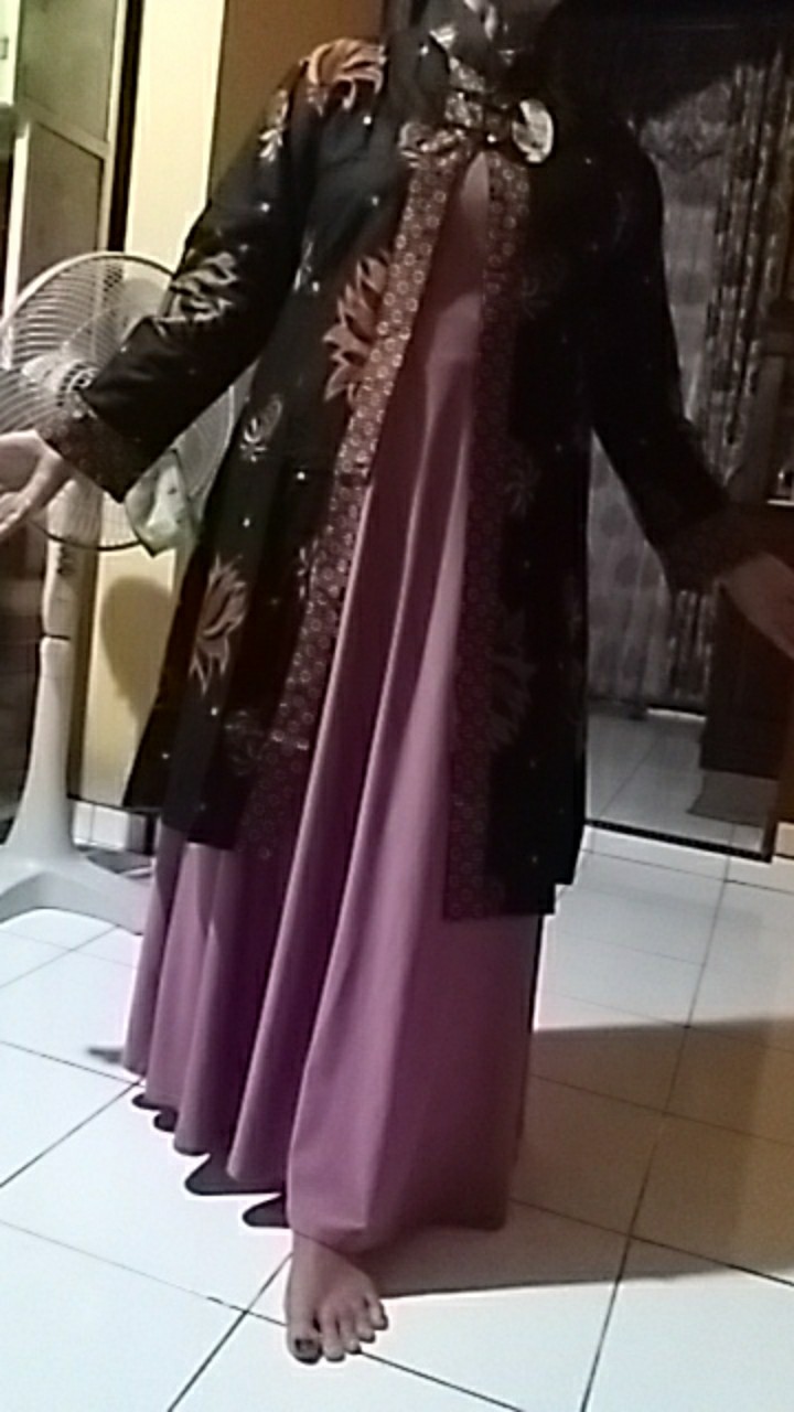 Longcardi Batik Cewek Cardigan Batik Wanita Outer Batik Muslim Seragam Batik Kantor Sloka Batik