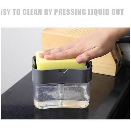 [OL] Tempat Kotak Sabun Cuci Piring Otomatis Dispenser Sabun Cuci Piring Free Sponge