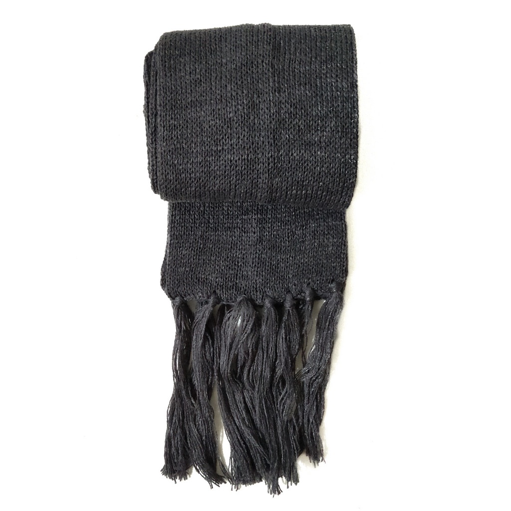 Syal polos rajut handmade dewasa scarf shawl SYAL-POLOS-NO 8 ABU TUA