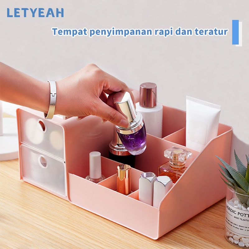 letyeah storage box organizer desktop / cosmetic storage drawer / kotak penyimpanan serbaguna