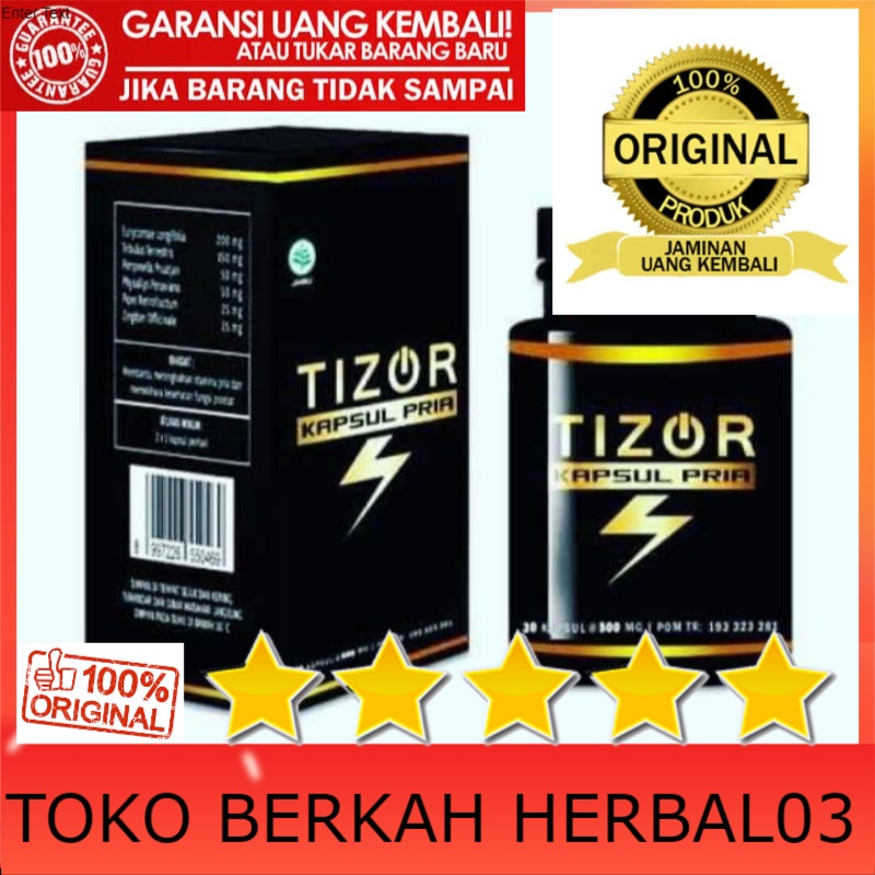 100% ASLI Obat prostat pria tahan lama isi 30 kapsul TIZOR 100% Original