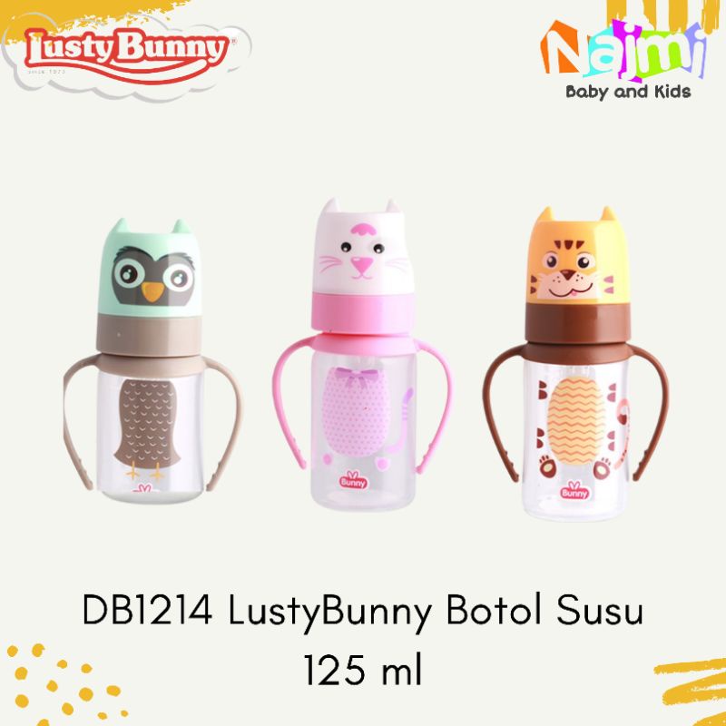 LustyBunny Botol Susu Bayi Handle 125ml Baby Feeding Bottle Lusty Bunny