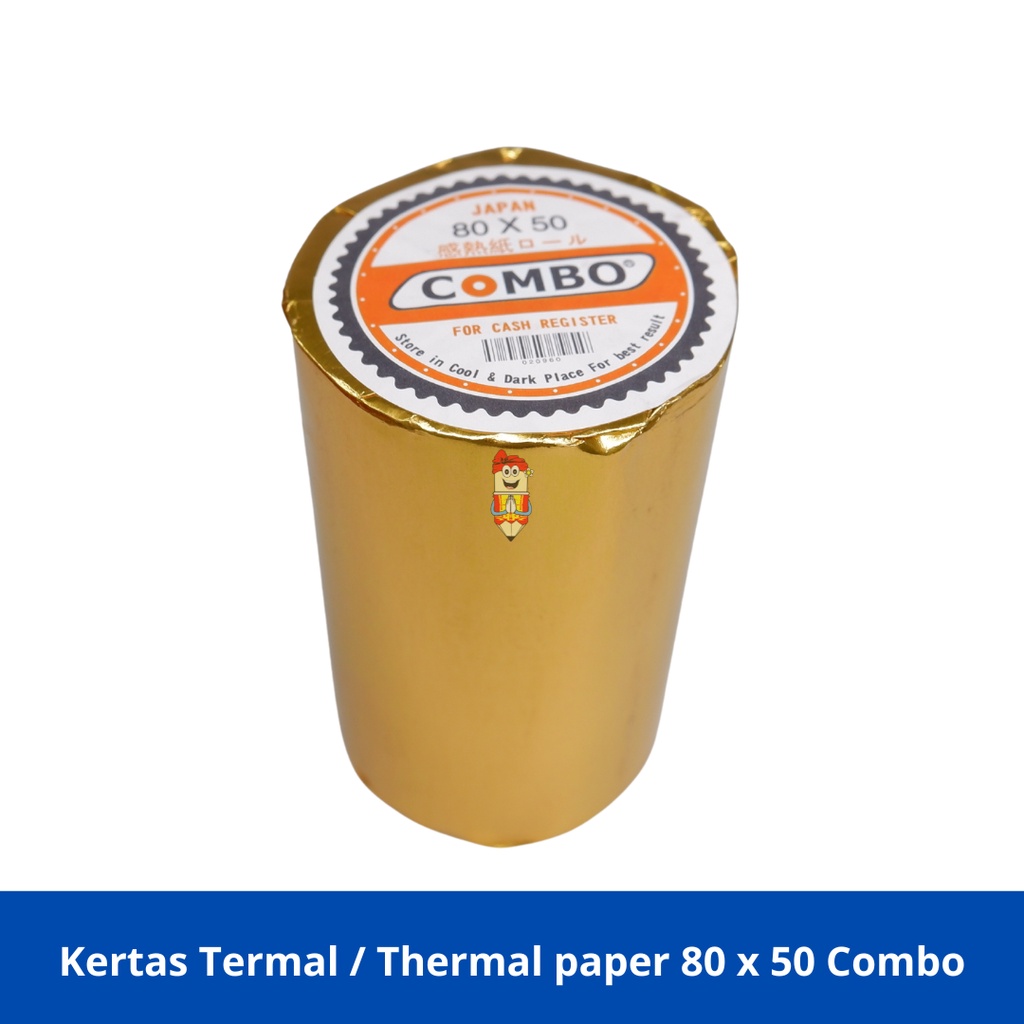 

Kertas Termal / Thermal paper 80x50 Combo Isi 5 Roll