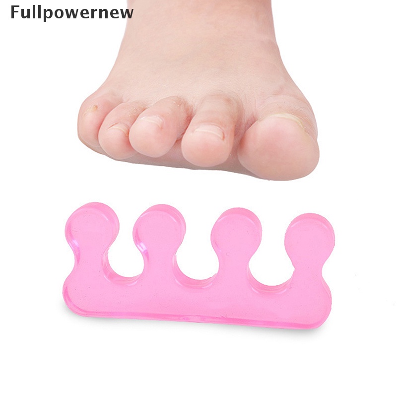 (FULL) 2pcs Separator Jari Kaki Bahan Silikon Lembut Flexible Untuk Manicure / Pedicure