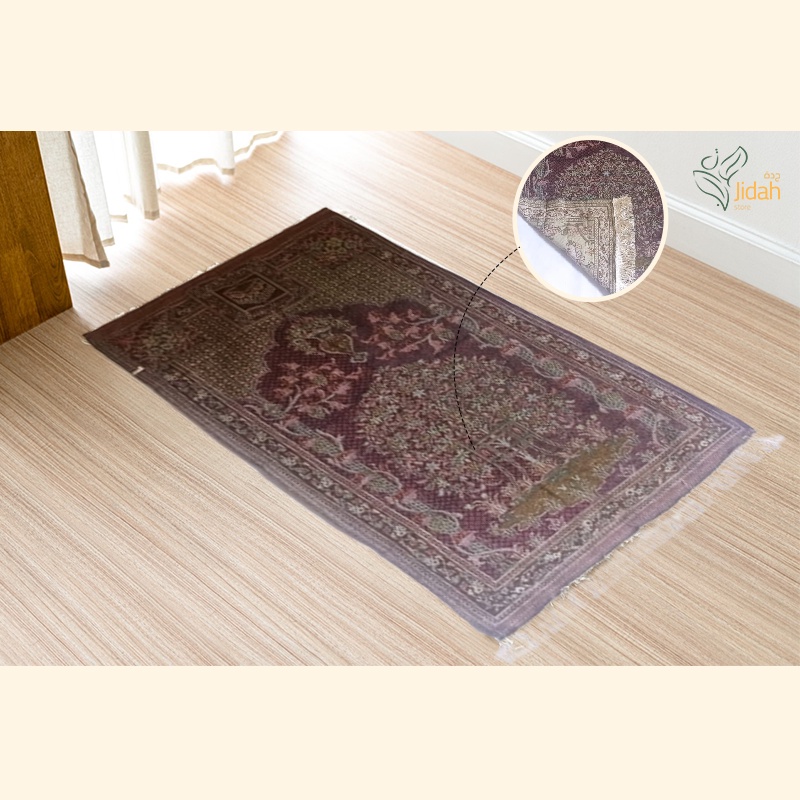 Sajadah travel lembut tipis turki adem motif corak turkey Sajadah traveling murah anti slip jumbo tr