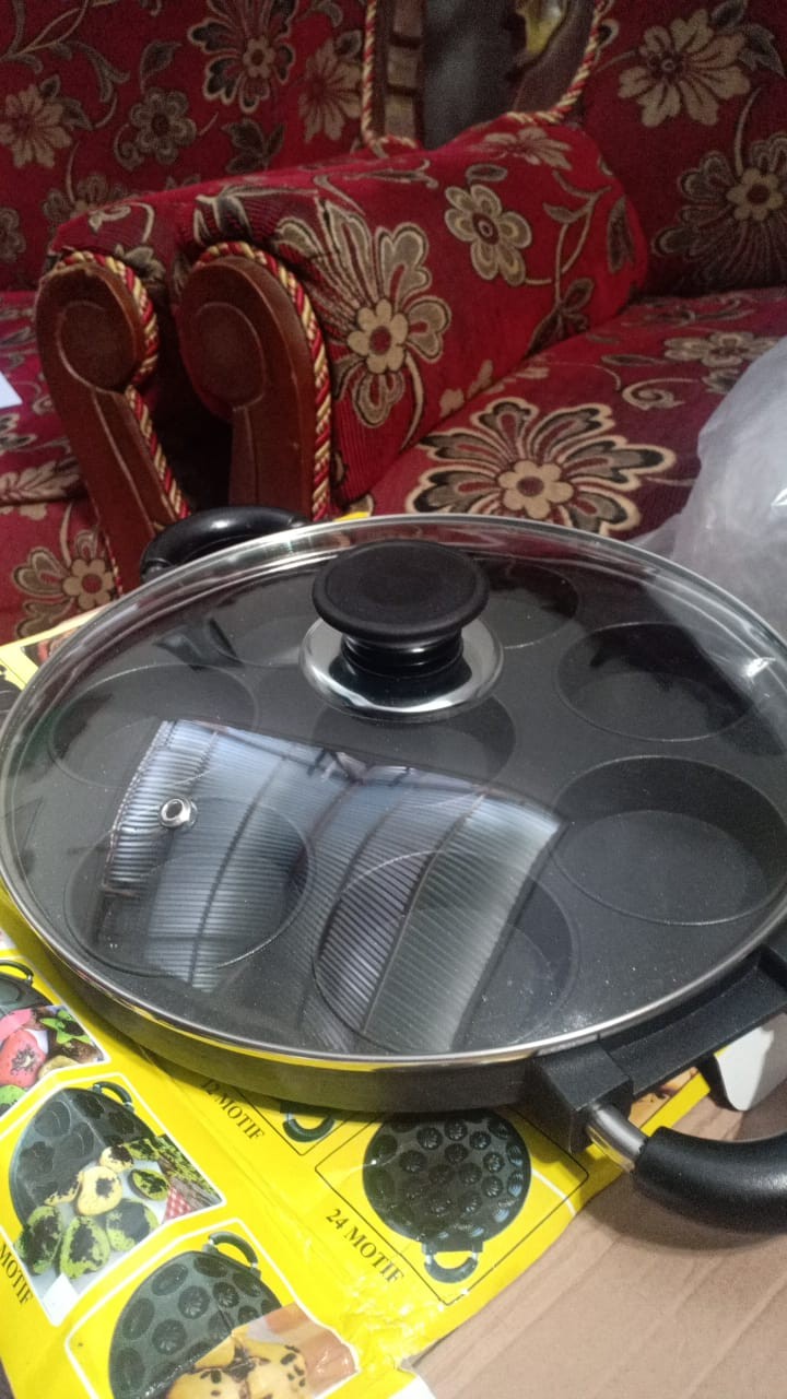 Cetakan Martabak Mini 8 Lobang Plus Tutup Kaca