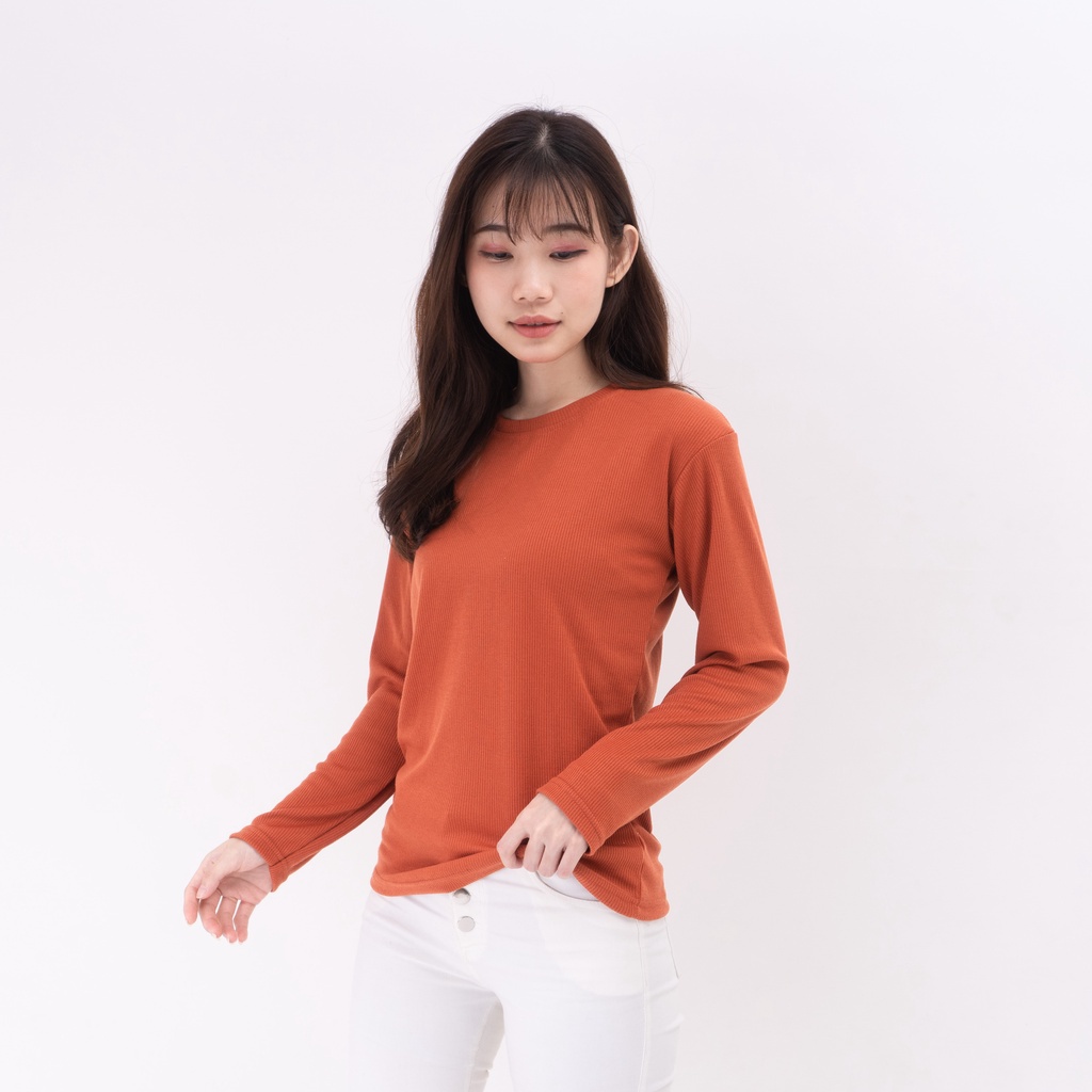 KAOS RIB PREMIUM 2x1/ KAOS LENGAN PANJANG TERMURAH KAOSWAFFEL WANITA TANGAN PANJANG