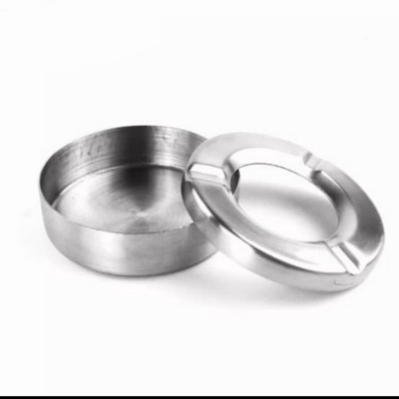 asbak tutup stainless steel high quality ashtray diameter 9.5cm