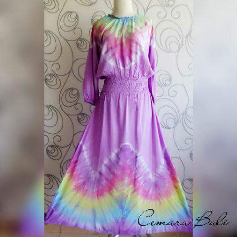 Dress cemara bali ungu muda
