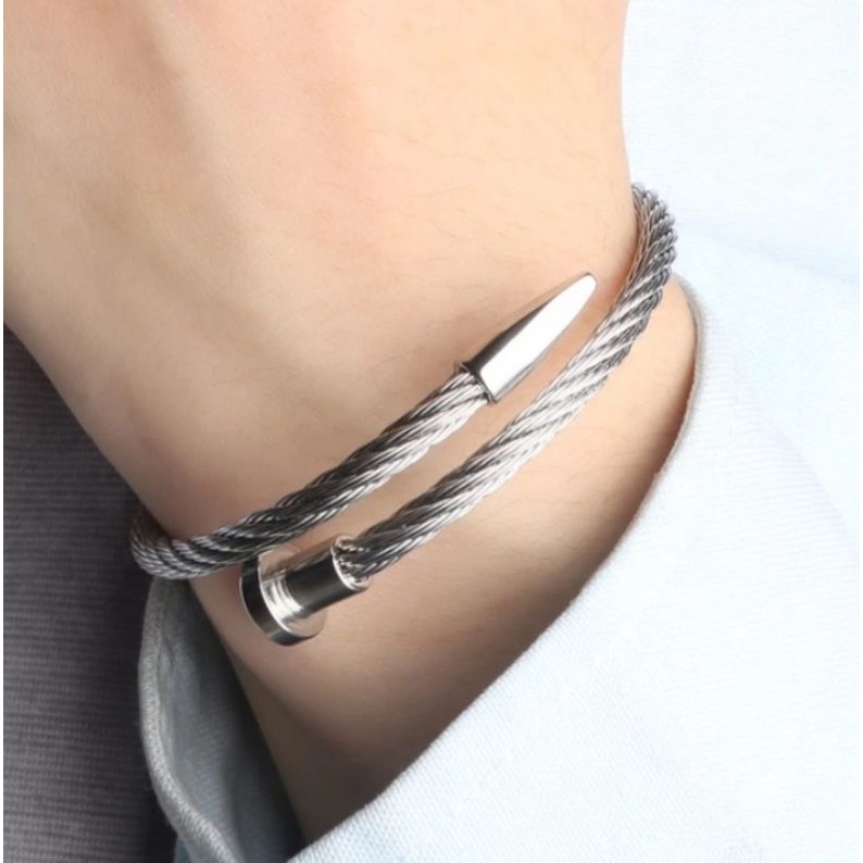 GELANG TANGAN PRIA/GELANG TITANIUM ANTI KARAT