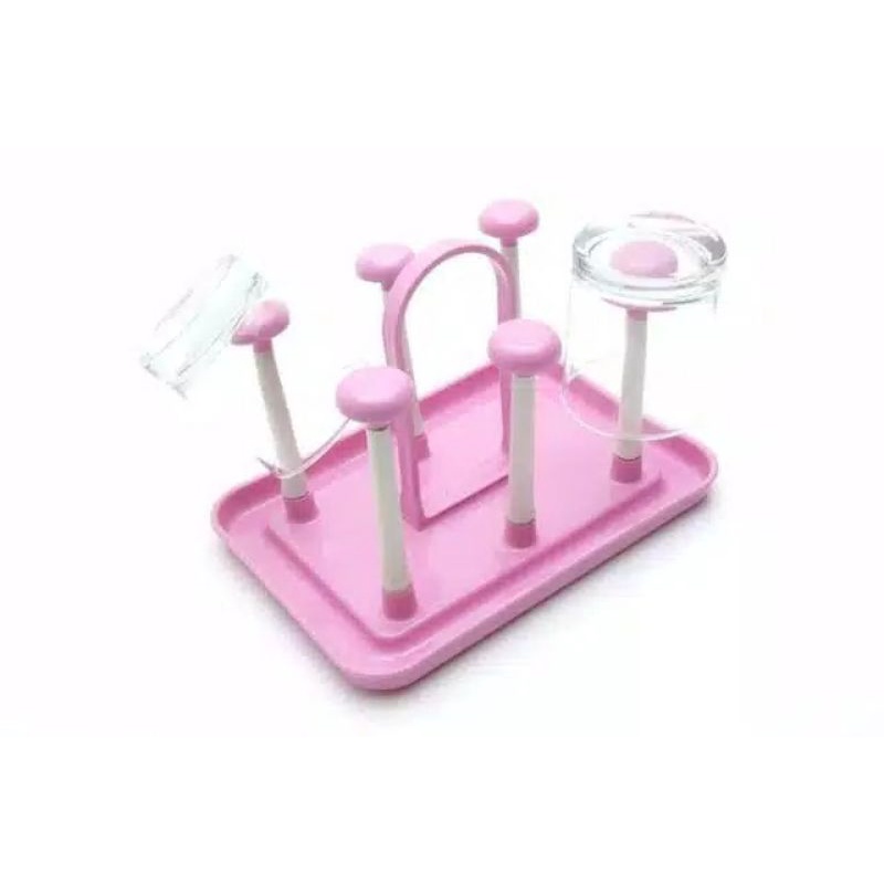 Hot Item Stand Gelas Plastik/Wadah Tempat Penyimpanan Gelas