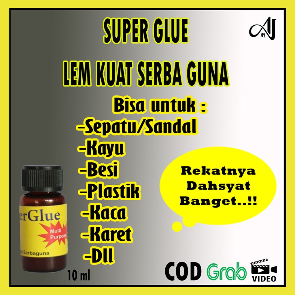 

SUPER GLUE LEM BESI KAYU KACA PLASTIK KARET LEM SEPATU SUPER KUAT