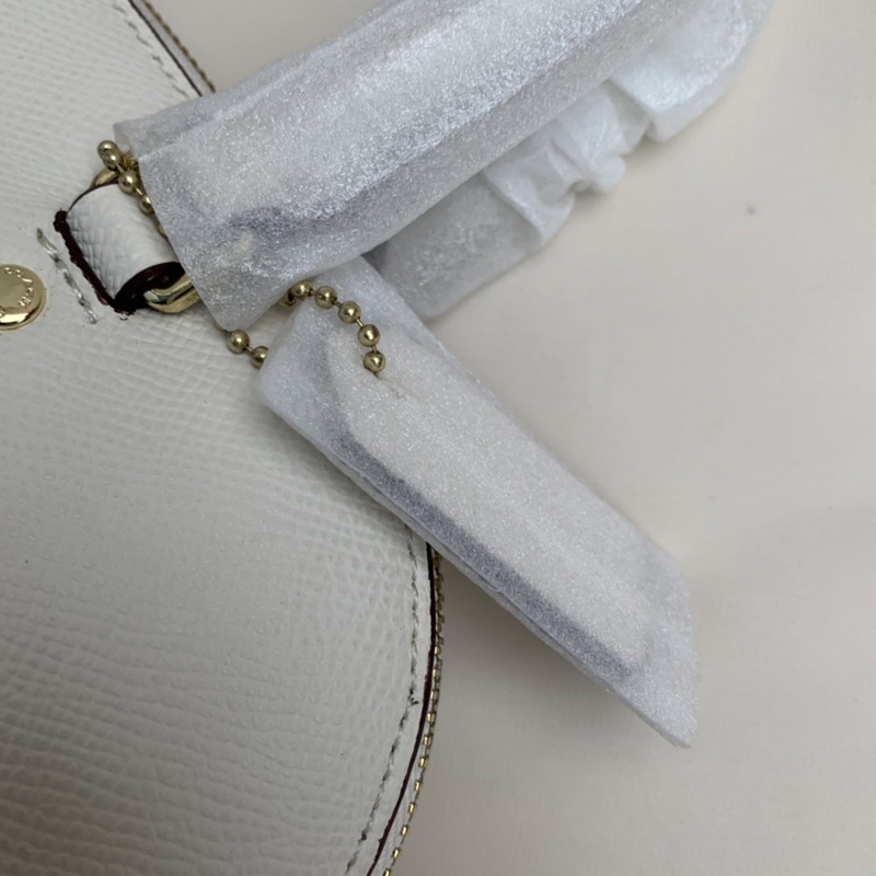 Coach Mini Sierra Satchel In Signature White Leather( 57555)