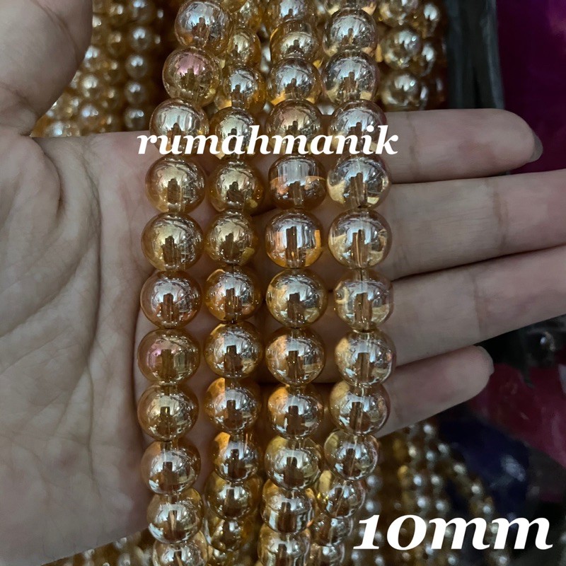 Mute / Monte / Mote / Manik Kristal Bola Kaca / Bola Kilap / Bola Transparan / Mutiara Bening Kaca