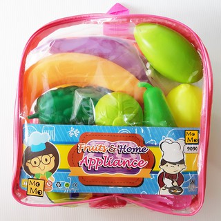 Mainan Anak Perempuan Kitchen Set Tas Ransel Mainan Buah 