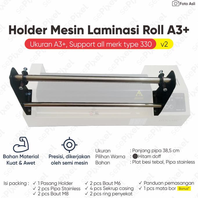 

Penyangga laminating Holder Mesin Laminasi Roll A3