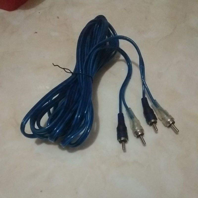 Kabel Audio mobil RCA 2x2 Panjang 4,5 meter