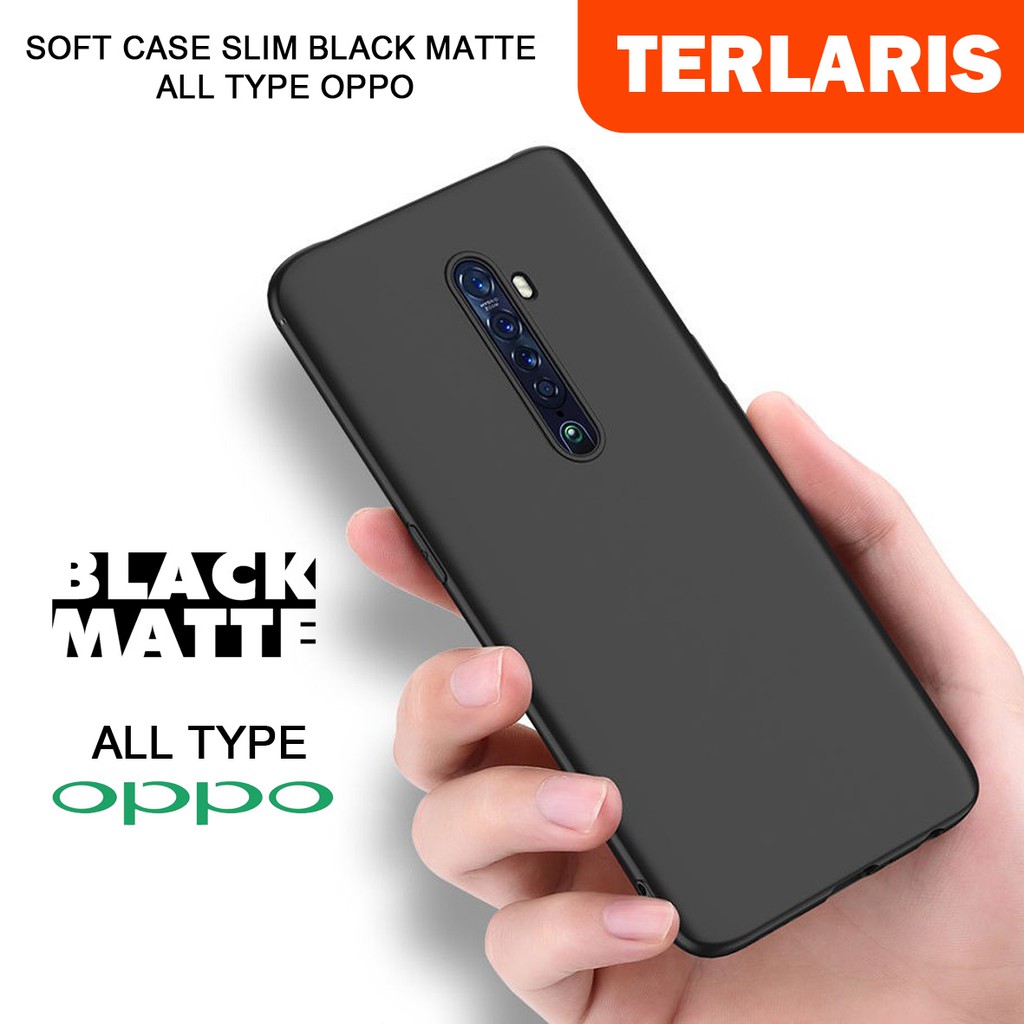 casing hp oppo silicon case handphone sarung hp SOFTCASE SLIM BLACK MATTE OPPO A53/A9 2020/A91/A92/F11 PRO/F7