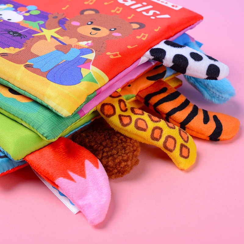 SQUARE TAILS SOFT BOOK | Buku Bantal Bayi | Buku Kain Edukasi Bayi | Soft Book Baby