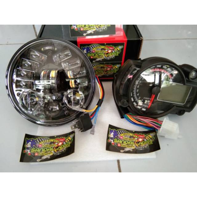 LAMPU LED DAYMAKER 5,7 INCH SET SPEEDOMETER KOSO RX2N IMPORT MOS LAMPU LED DAYMAKER 16 LED SET SPEDO