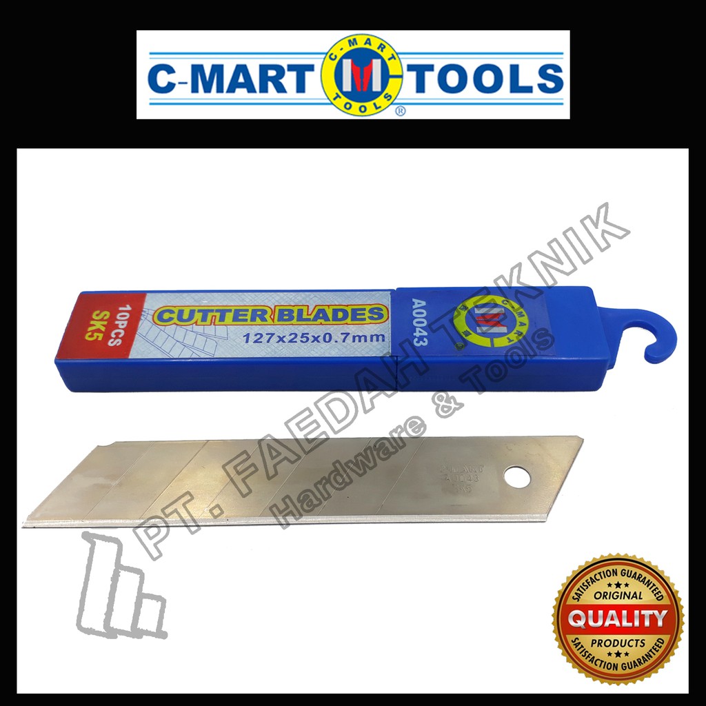 

Cutter Blade C-Mart ( Mata Cutter C Mart) A0043 127x25x0.7mm (10 PCS)