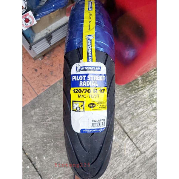 ban michelin pilot street radial 120 70 R17 impor tubles original