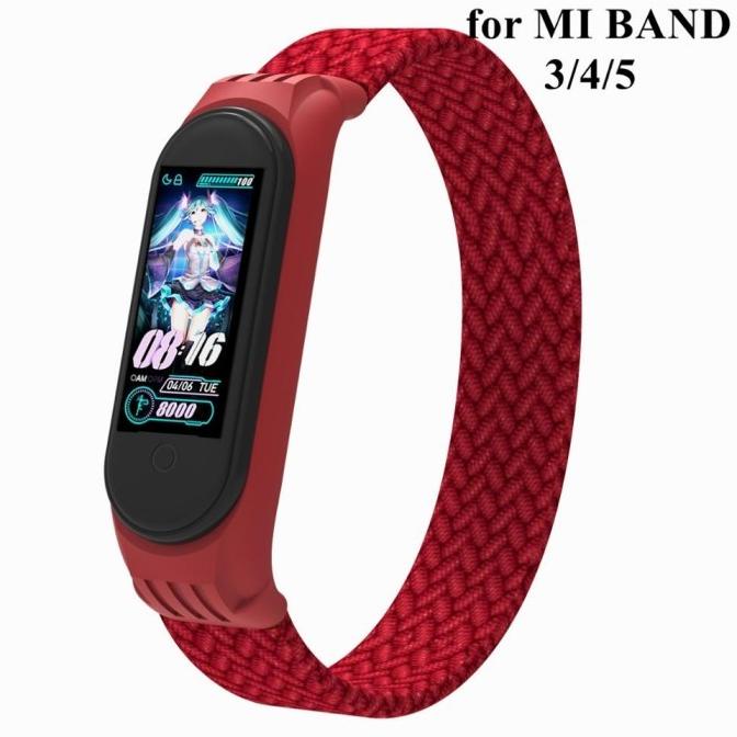 Solo Braided Loop Strap Mi Band 3 4 5 Woven Nylon Tali Jam Miband (Best Seller)