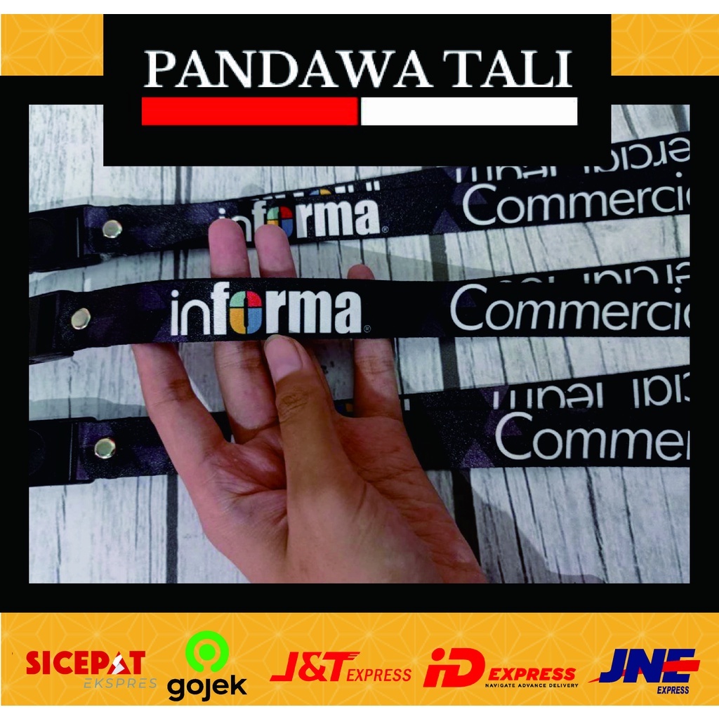 

Lanyard Informa Hitam / Lanyard Printing Custom Pandawa Tali Surabaya ptr