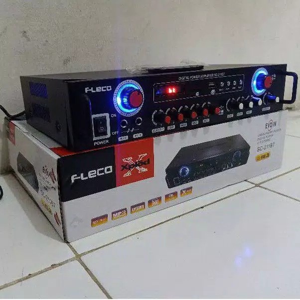 COD Amplifier FLECO SC-211BT Bluetooth Stereo Karaoke + Mp3 player + Radio//AMPLI KARAOKE SC-211BT//AMPLI SALON AKTIF