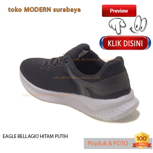 EAGLE BELLAGIO HITAM PUTIH sepatu pria casual sepatu sneakers