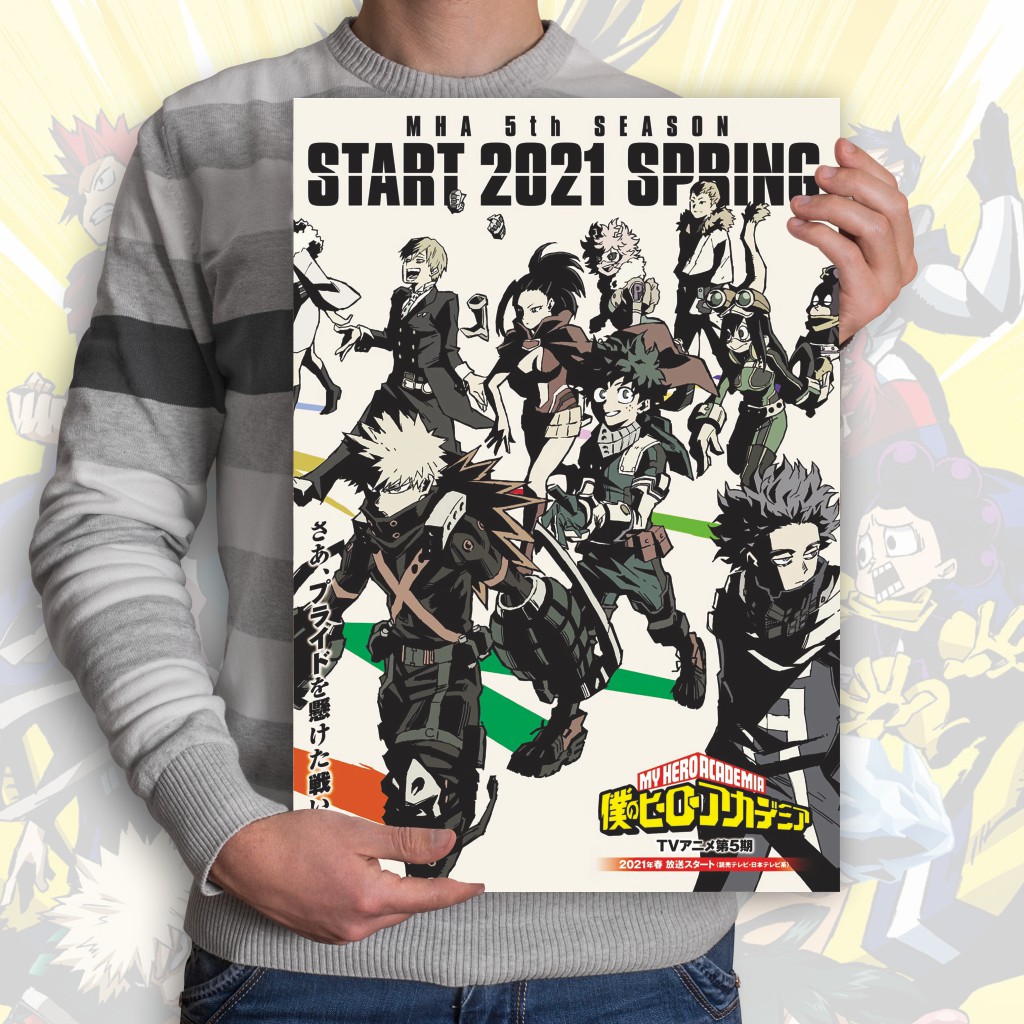 Poster Boku no Hero Academia Anime My Hero Academia A3+ Deku Midoriya Izuku Bakugo Todoroki-20 BNHA S5