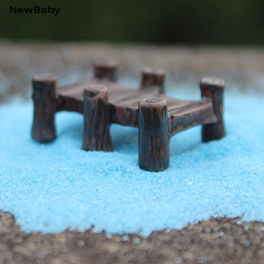 Miniatur Jembatan Kayu Bahan Resin Untuk Dekorasi Taman Minifairy Garden