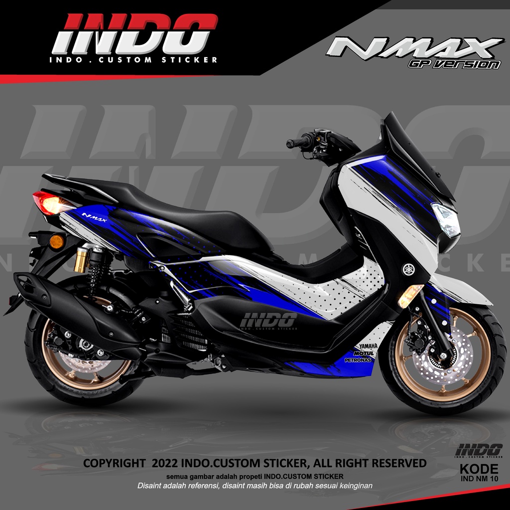 decal nmax full blok new/old stiker nmax