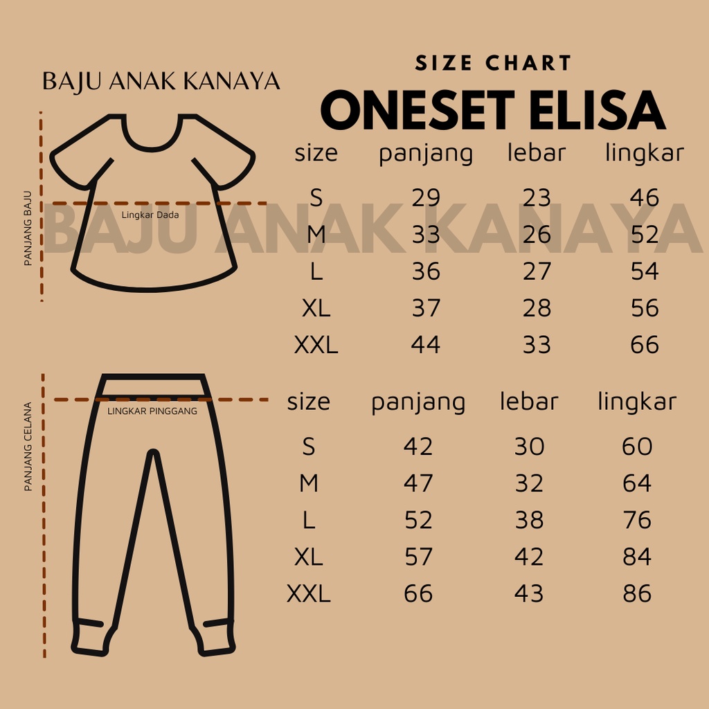 1-5TH SETELAN ANAK PEREMPUAN ELISA ONE SET ANAK RIB CELANA PANJANG