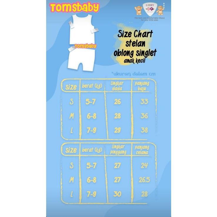 [TOMS] [BUNDLE HEMAT 3stel] LIBBY - Baju / Oblong Kutung Singlet + Celana Pendek Motif Terbaru Grosir SML