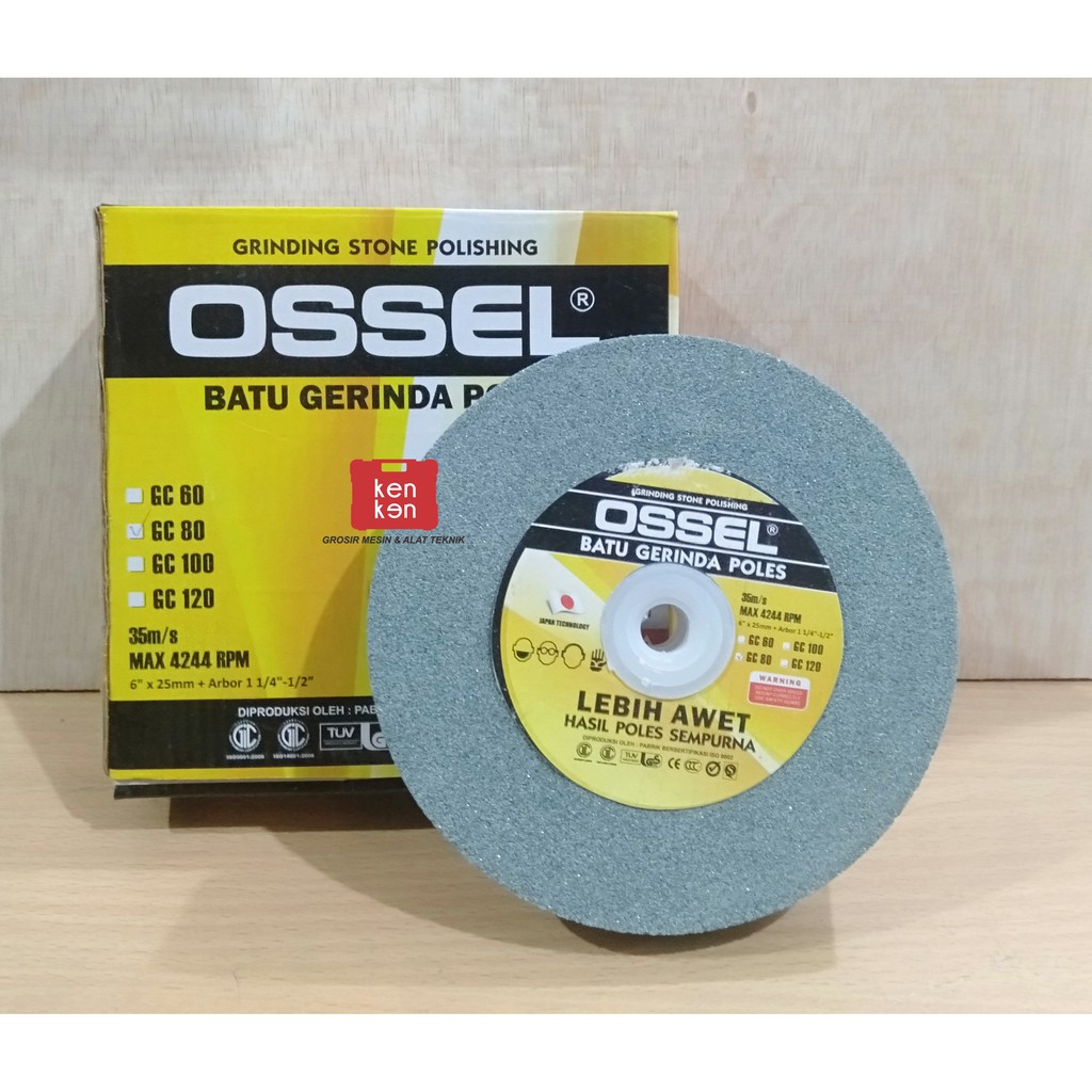 OSSEL Batu Gerinda Duduk 6 inch GC #80 batu gerinda duduk 6 inch grit 80 OSSEL