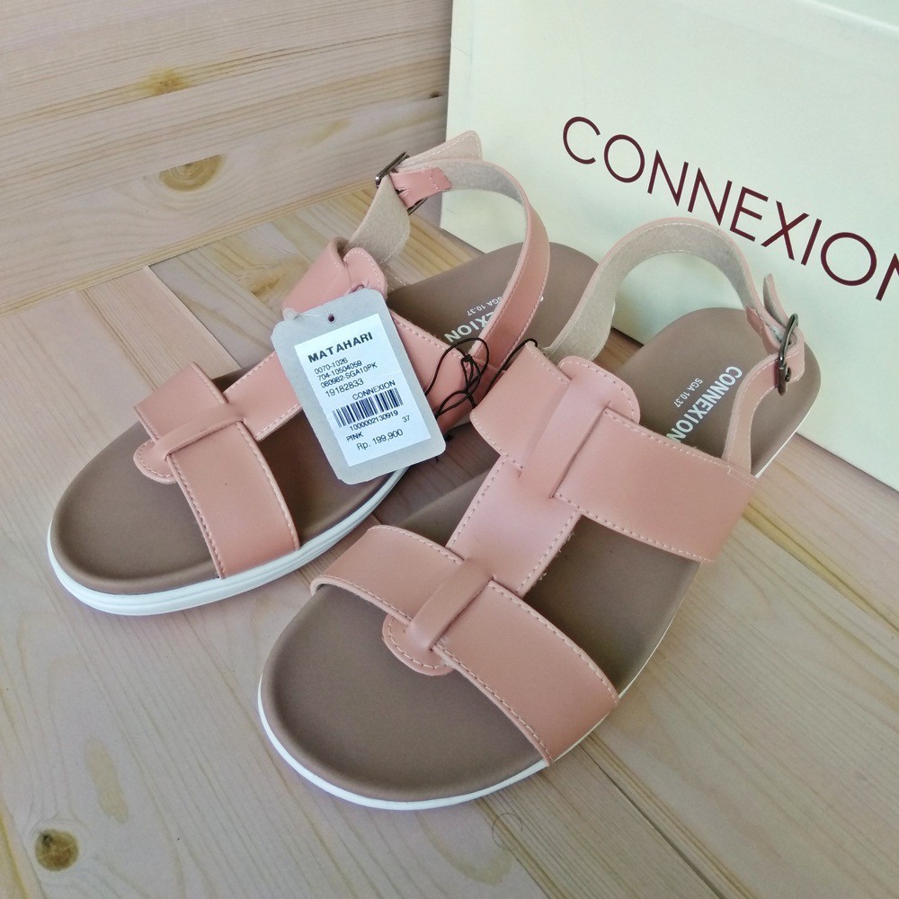 CONNEXION SGA10PK Sepatu Sandal Santai Wanita Formal Wedges Casual Pink Original Matahari