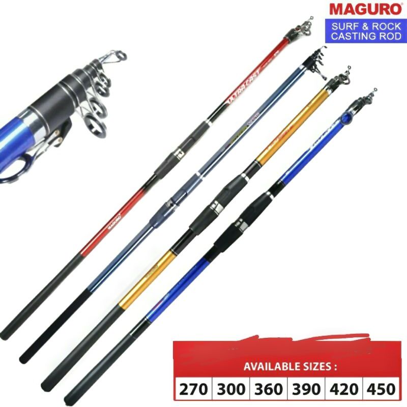 Joran Maguro POWER CAST | ULTRA CAST | TIDE MASTER  PANJANG 300 360 390.   -Dapat pelindung packing 