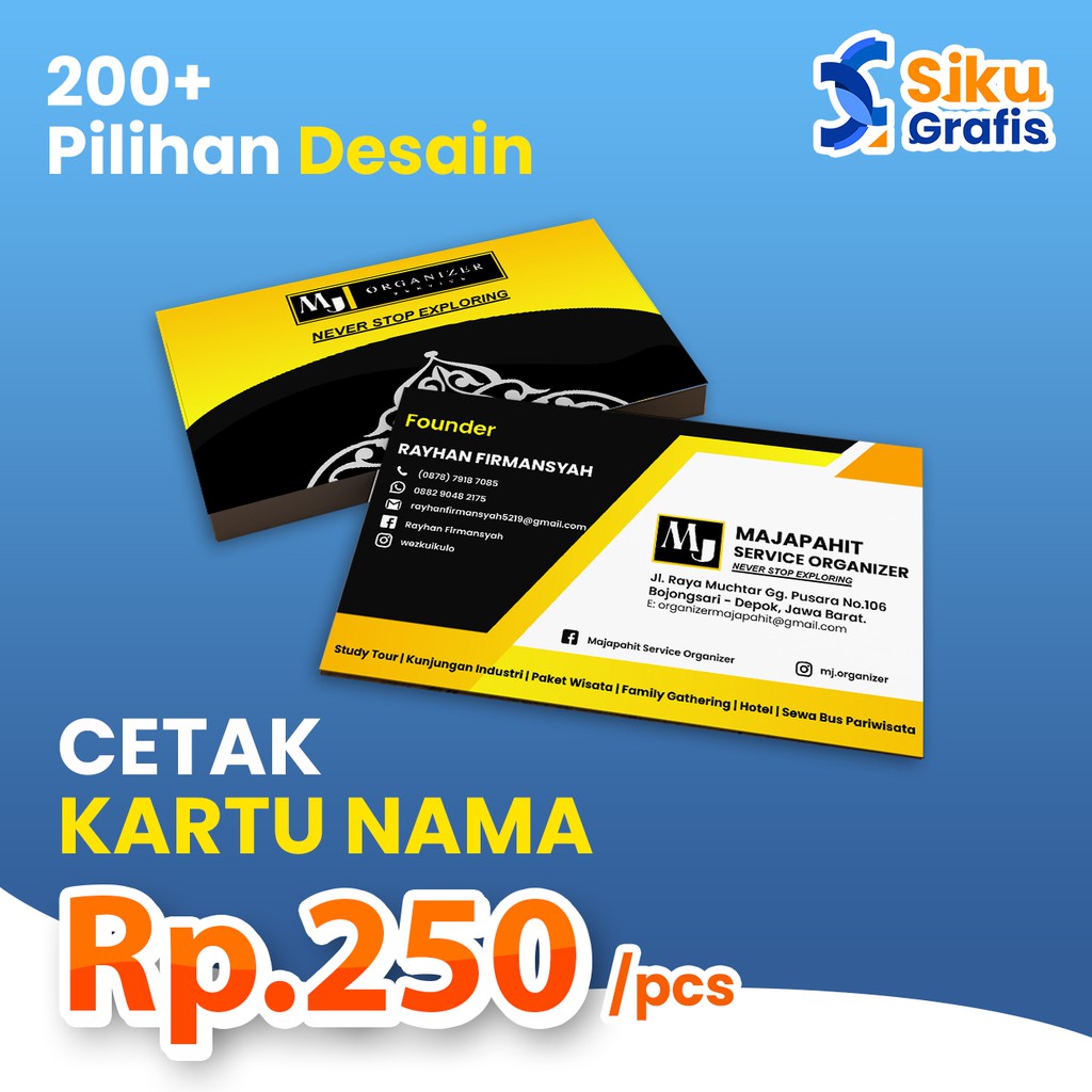 

Cetak Kartu Nama / Thankyou Card Art Carton Murah