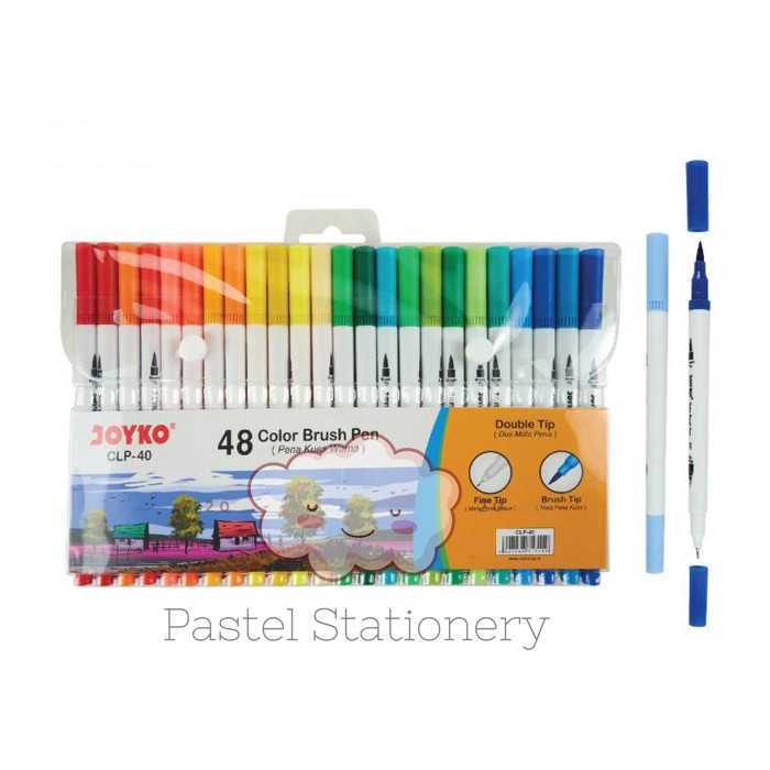 

Color Brush Pen Joyko 48 Colors CLP-40 Pena Spidol Kuas Warna