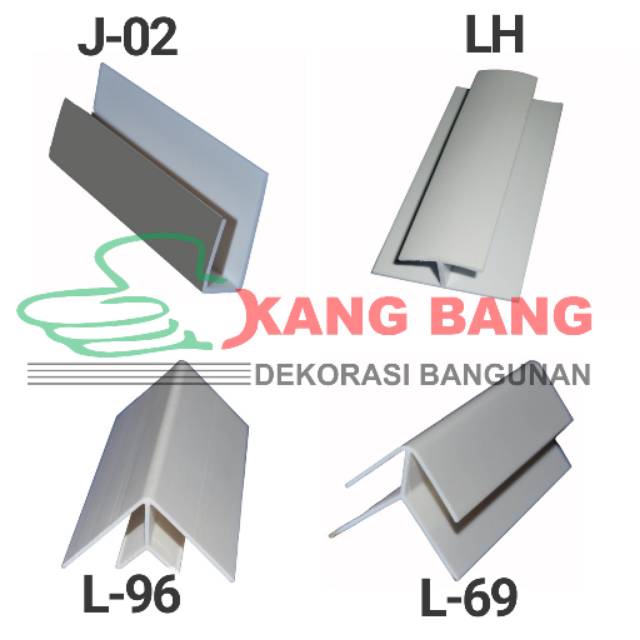 LIST PLAFON  PVC  LIS PLAVON PVC  KANGBANG SAMBUNGAN SIKU  L 