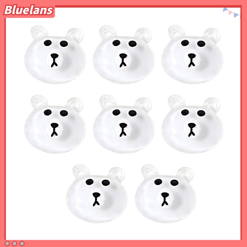 (In Stock) Kacamata Hitam Lensa Warna Warni ♡8pcs / Kantong Aksesoris Dekorasi Nail Art Universal Bahan Resin