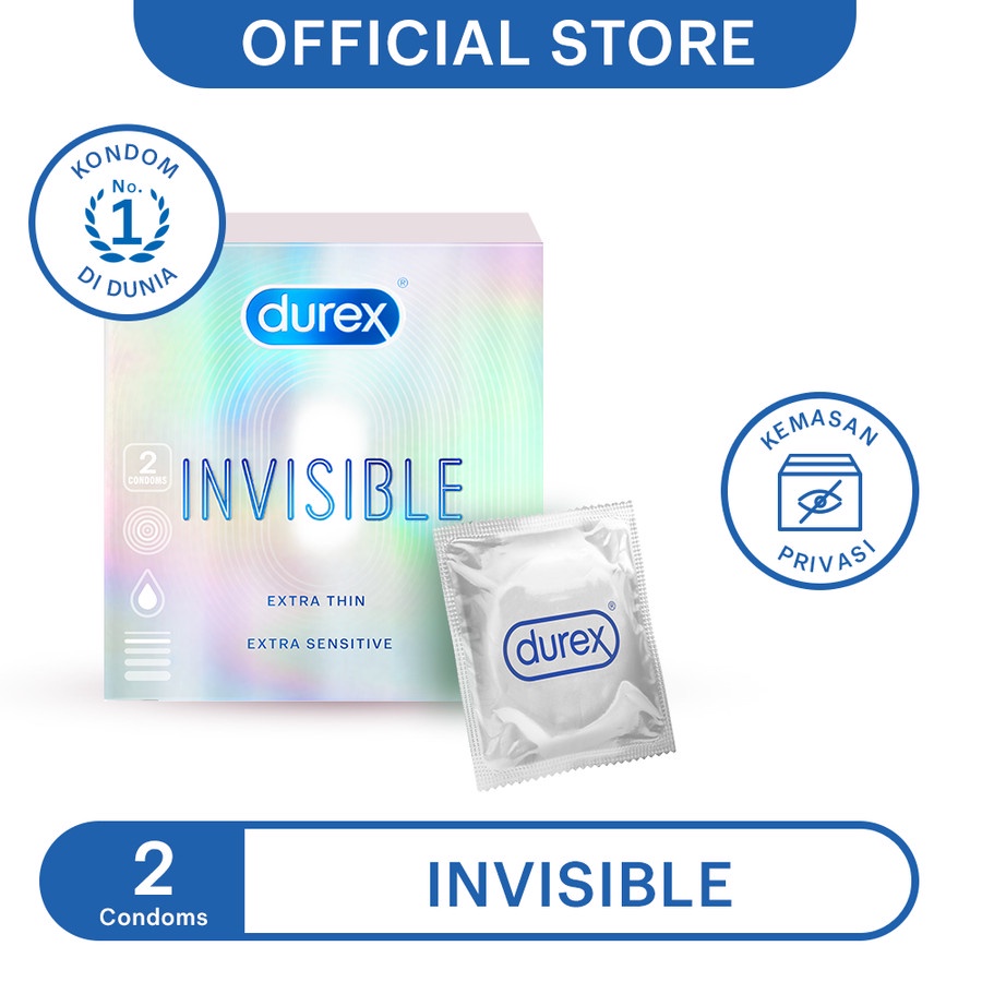 KONDOM DUREX INVISIBLE paling Tipis extra thin EXTRA SENSITIVE