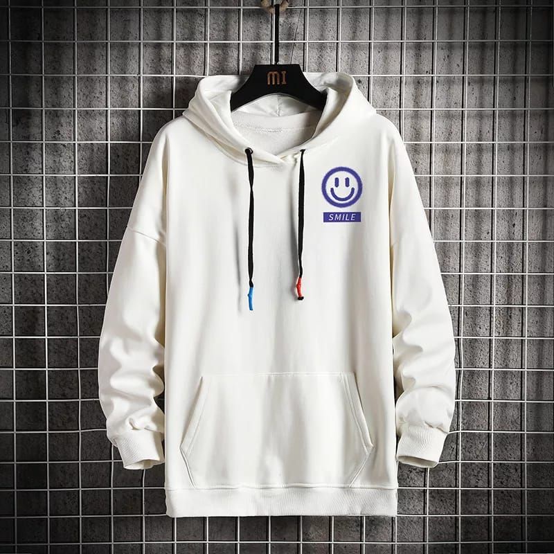 Sweater Hoodie Anak  Hoodie Smile Flecee Tebal-Smile anak putih